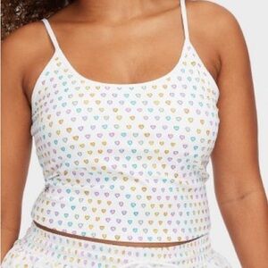Roller Rabbit x Target Women's Disco Hearts Wave Tank Pink/Lavender/Teal - L NEW